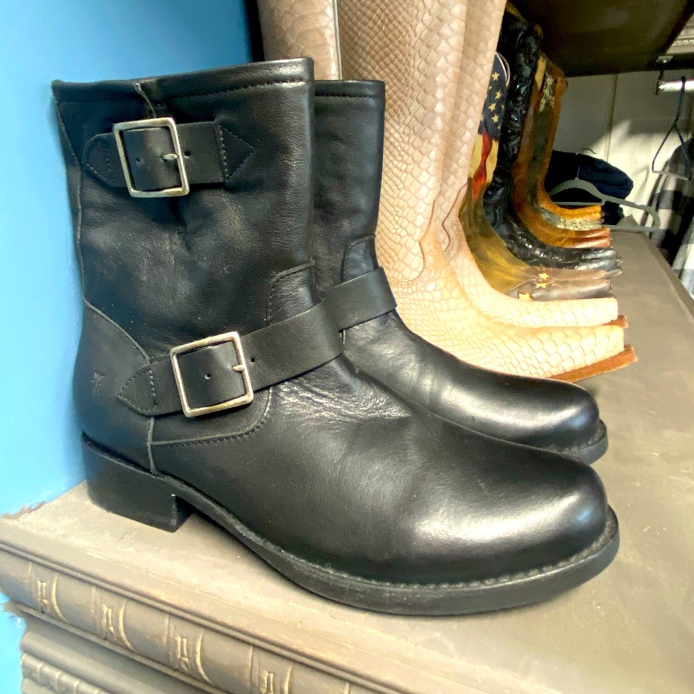 Womens Frye Vicky Engineer - 8.5 Black